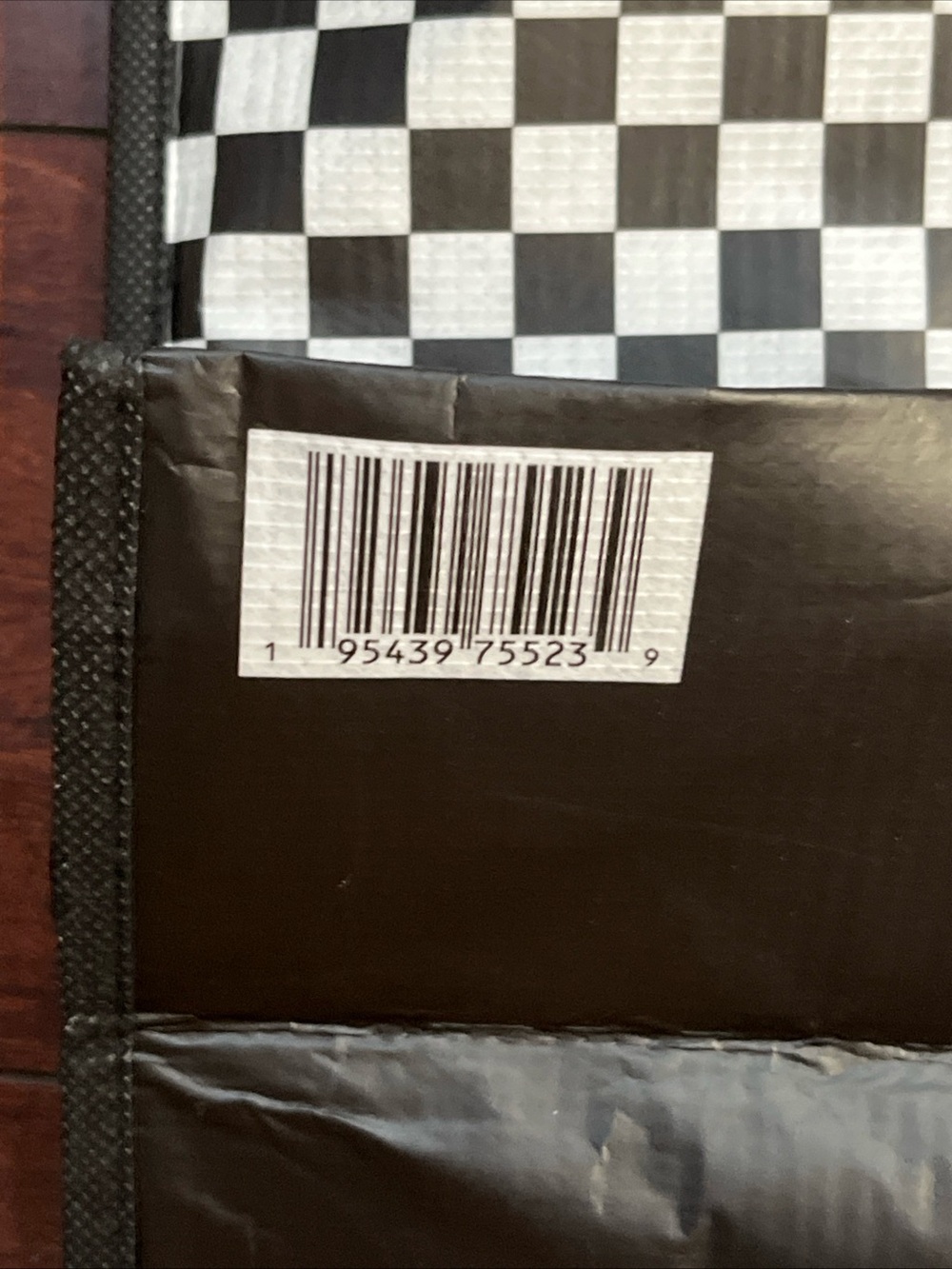 Vans Off The Wall Reusable Large Black White Checkerboard Shopping Tote Bag New - Picture 15 of 16